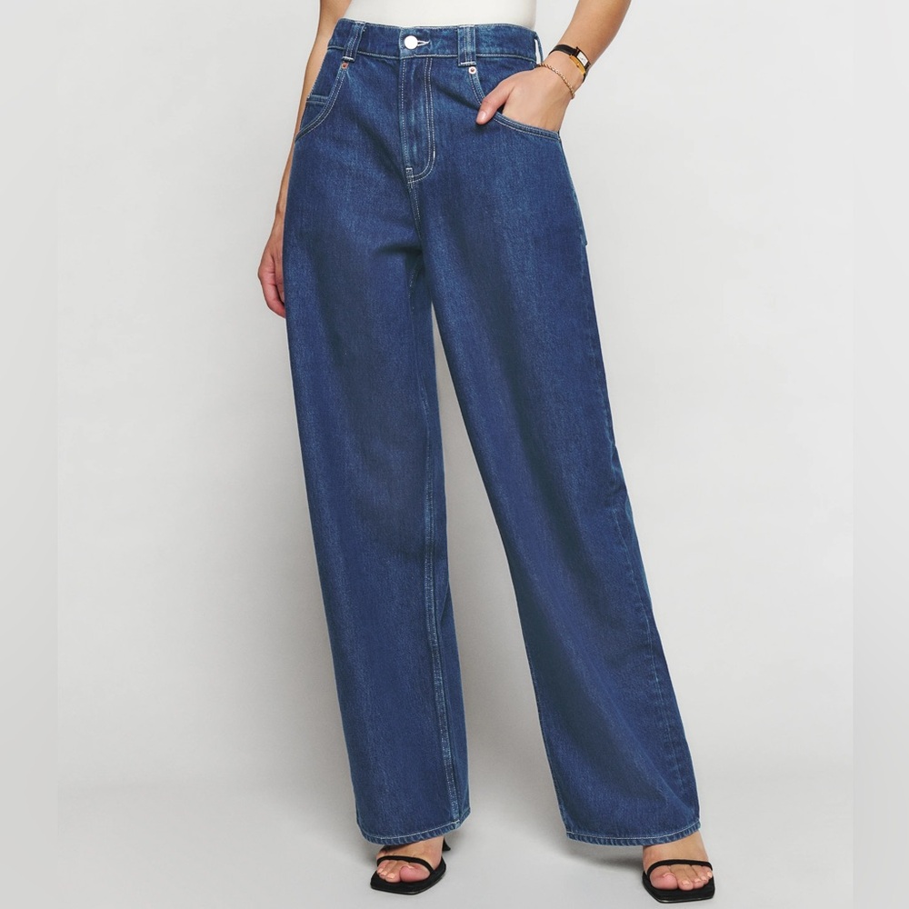 reformation skater baggy high rise jeans